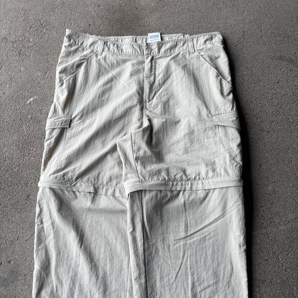 Columbia PFG Convertible Pants Size L Tan Outdoors Omni Shade Hiking - Picture 2 of 8